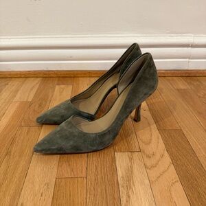 Ann Taylor Gray Suede Heels